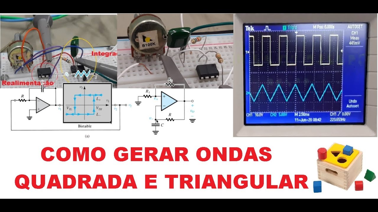 Como Montar um Gerador de Ondas Quadrada e Triangular