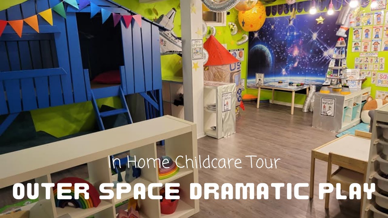Home Daycare Outer Space theme Playroom Tour
