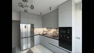 Современная угловая серая кухня Проект 76 фото 10