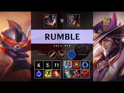 Rumble Mid vs Twisted Fate - EUW Grandmaster Patch 25.12