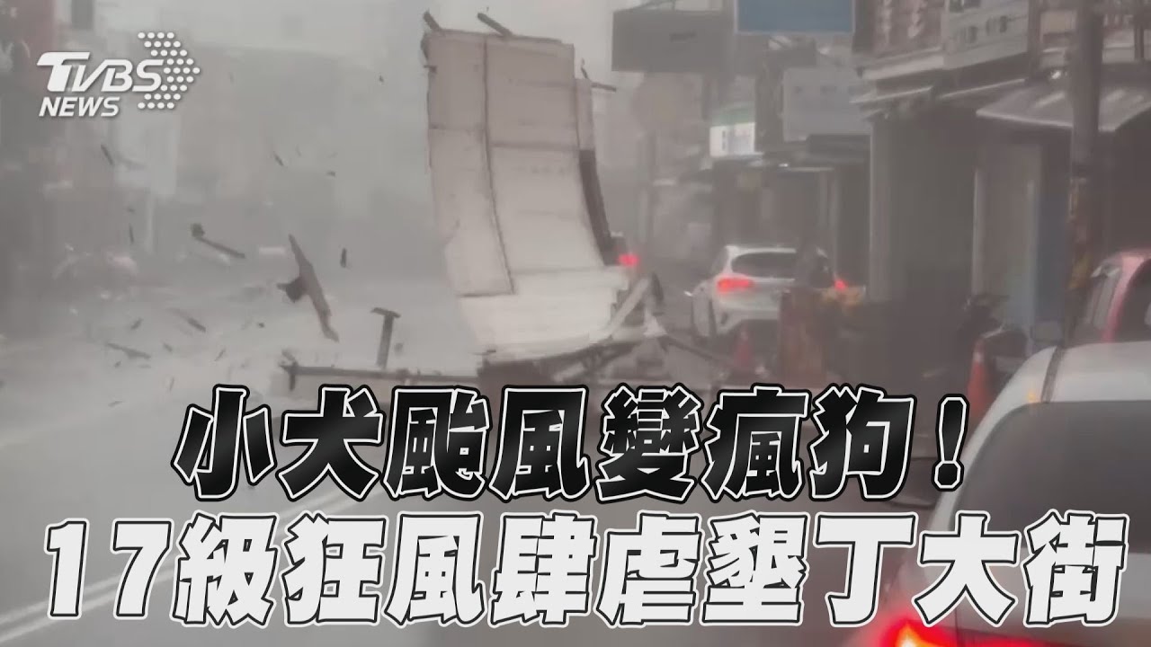 影音/墾丁大街如臨大敵!小犬颱風變瘋狗 17級狂風肆虐