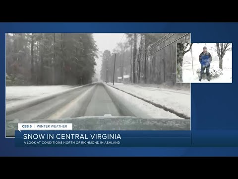 Snow creating icy slush on Virginia roadways