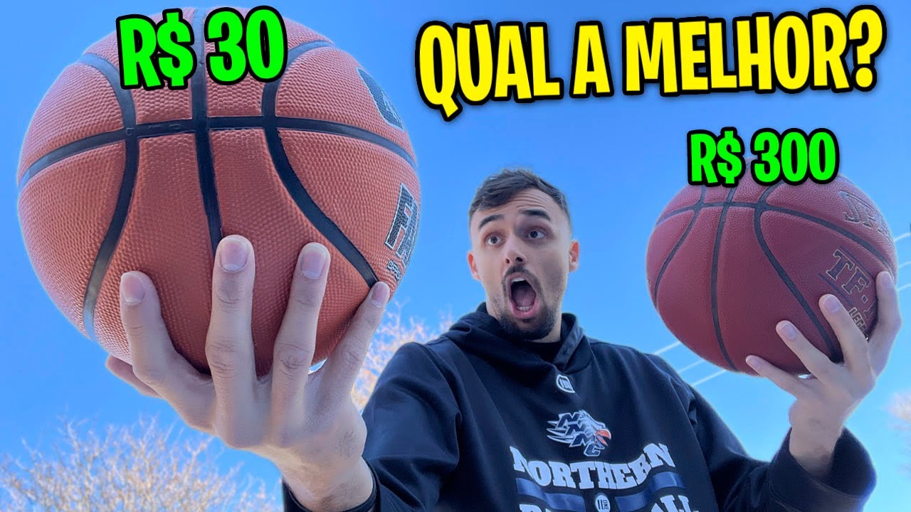 COMPREI UMA BOLA DE BASQUETE DE R$ 30 E UMA DE R$ 300, PRA VER QUAL É A MELHOR!!!