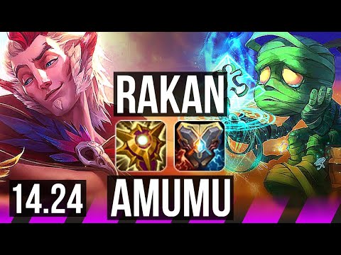RAKAN & Brand vs AMUMU & Jhin (SUP) | NA Challenger | 14.24