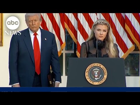 Erika Kirk speaks at Presidential Medal of Freedom ceremony for Charlie Kirk