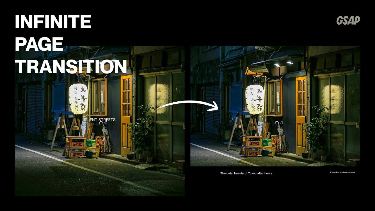 Smooth Infinite Page Transition | GSAP ScrollTrigger + Awwwards Tutorial
