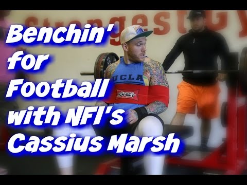 How To BENCH PRESS for Football Featuring Seatttle Seahawk's Cassius Marsh