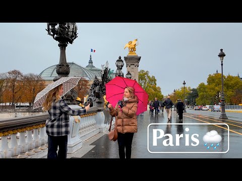 Paris, France 🇫🇷 🌧️ - Paris in the Rain - November 1, 2025 - Paris 4K HDR