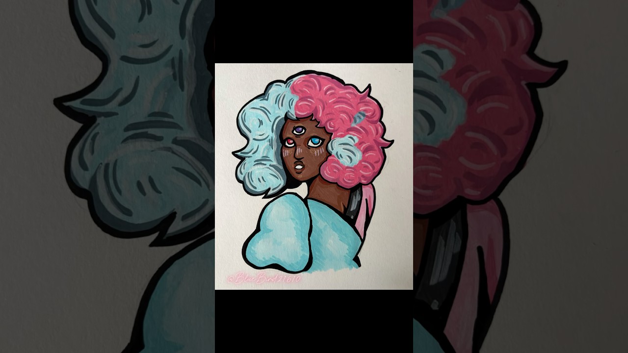 Cotton Candy Garent ❤️ #stevenuniverse #garnet #garnetstevenuniverse #shorts #art #acrylicmarkers