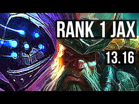 JAX vs GANGPLANK (TOP) | Rank 1 Jax, Rank 4, 8/1/6 | TR Challenger | 13.16