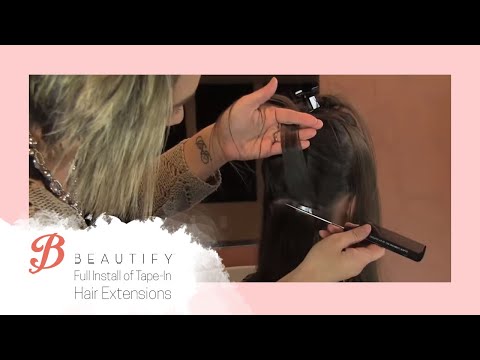 Full Install of Tape-In Hair Extensions