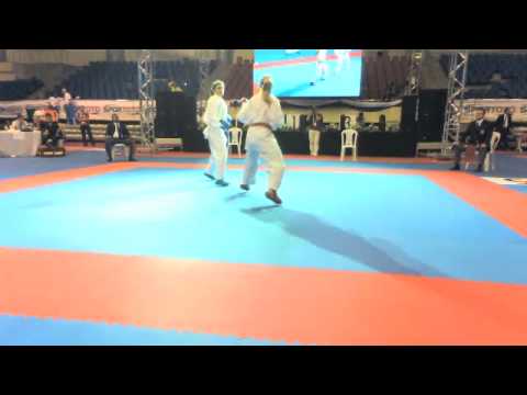Karate1 PL, Istanbul 2012 - Kumite female -68 FINAL - Podborodnikova vs Sherozia