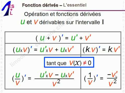 Maths 1èreES et 1èreL - Fonction dérivée - Mathématiques Première ES L 1ES 1L