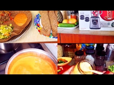 HOW TO MAKE ETHIOPIAN SHIRO WAT INJEERA SAUCE/AFRICAN FOOD/UNBOXING THE MOULINEX PERFECT MIX BLENDER