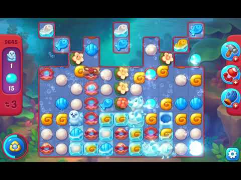 Fishdom Hard Level 9645 (with ingame lightning booster) @choraelmin