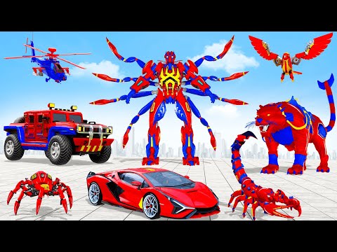 Spider Tank Robot Car transformation game