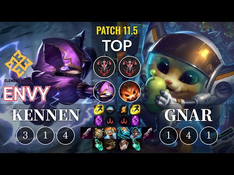 EM Envy Kennen vs Gnar Top - KR Patch 11.5