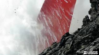 Fire Hose of Lava Flows From Kilauea Volcano into Sea