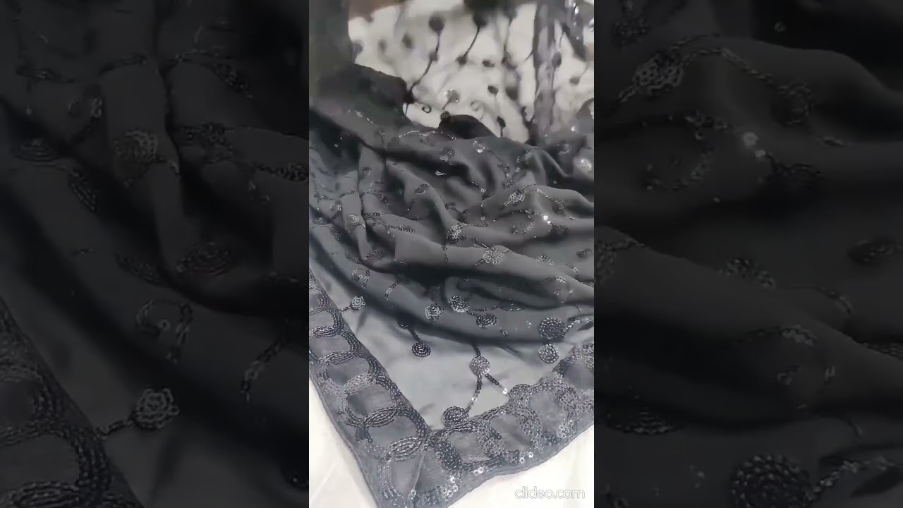 Ref:SA373 - Beautiful sequence saree