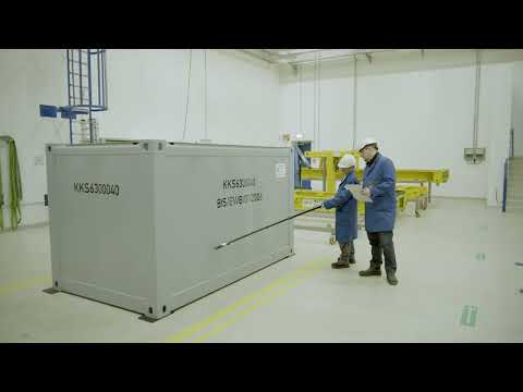 Messung Dosisleistung an einzelnem LAW/MAW-Container