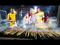 Nighttime OMANI STREET FOOD In Muscat Mishkak Omani Burgers Lamb Chops Oman