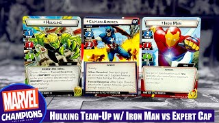 Marvel Champions Civil War | HULKLING & IRON MAN vs Expert CAPTAIN AMERICA | Solo Playthrough