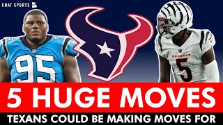 Texans MAKING A BIG MOVE? Could Texans Trade For Tee Higgins Or Derrick Brown + Texans Free Agency