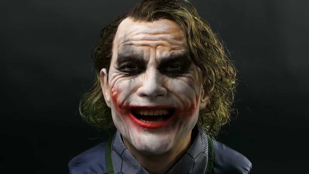 joker sculpture timelapse dark knight by steven richter