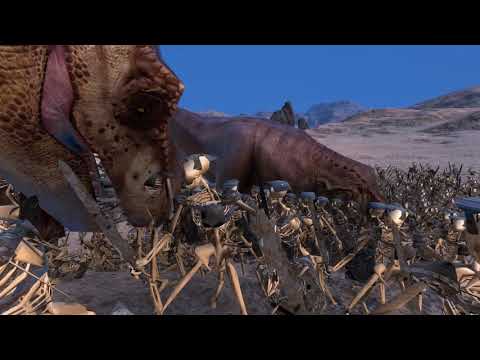 5 T-Rex vs 500 Skeleton Warrior