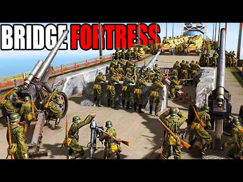 I built the Largest WW2 BRIDGE FORTRESS in NEW Base Building Simulator! - Gates of Hell: Airborne