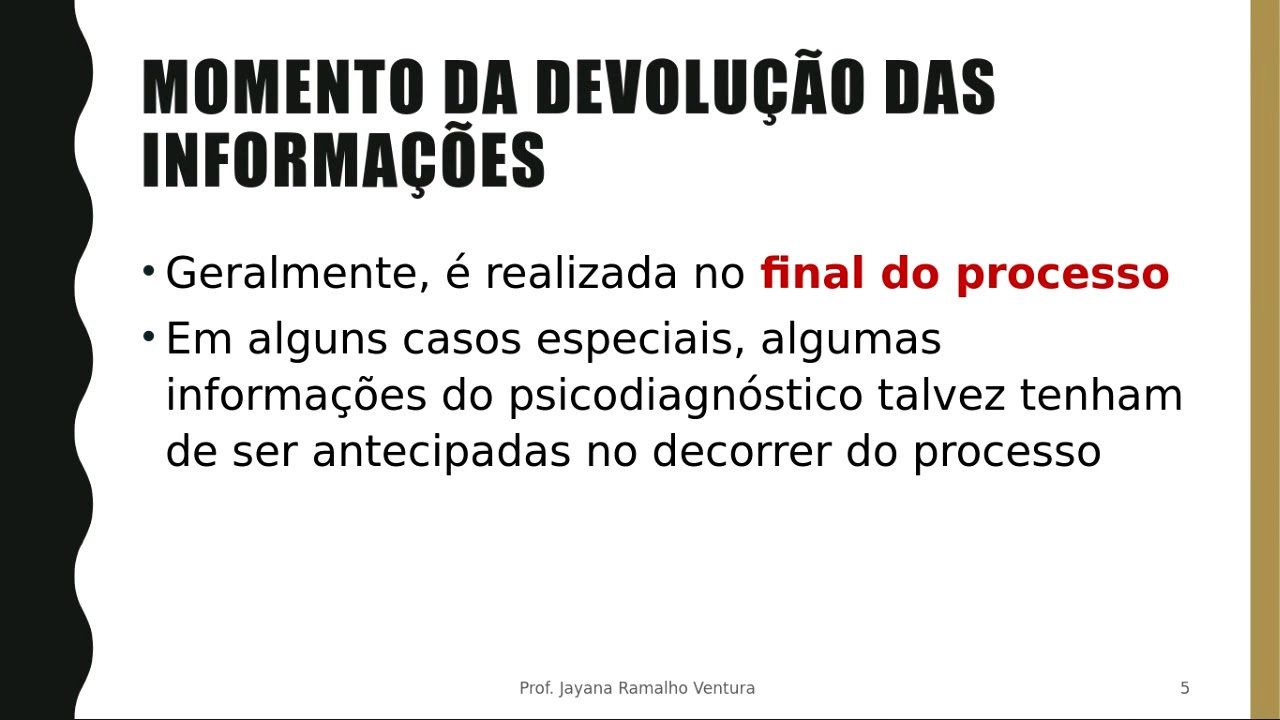 Devolução das informações do Psicodiagnóstico   parte 01