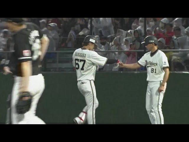 【1回表】取られたら取り返す!! バファローズ・中川圭太 センターへのタイムリーヒット!!  2024年5月14日 オリックス・バファローズ 対 千葉ロッテマリーンズ