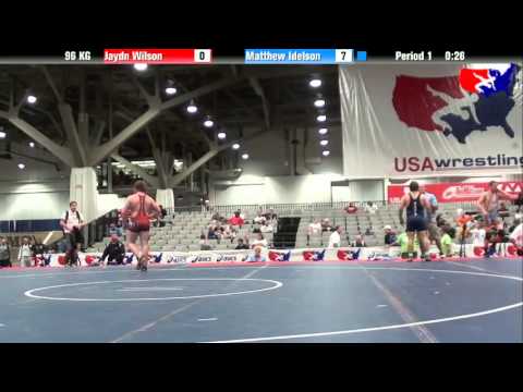 Jaydn Wilson vs. Matthew Idelson at 2013 Junior Nationals - FILA - GR