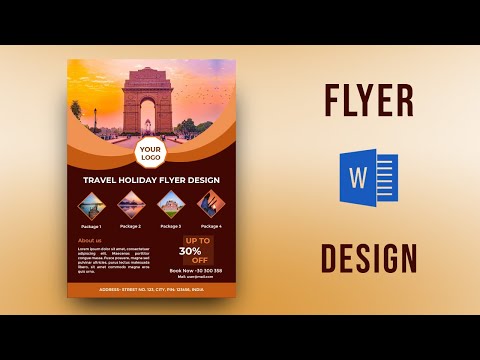 MS Word Flyer Design Tutorial | Printable Flyer Design in Microsoft Word | MS Word Tutorial