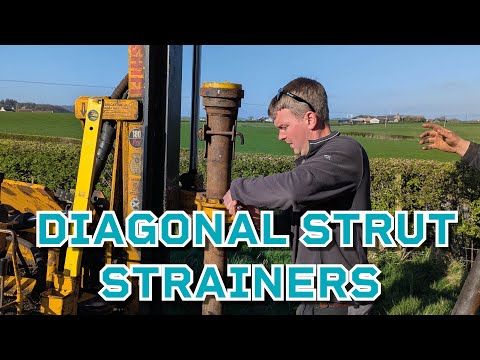 How to install a Strainer with a Diagonal Strut | Fetra metal fencing system
