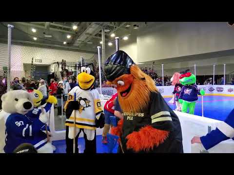 2022 NHL Mascot Showdown Broom Ball