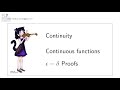 Continuity - continuous functions - epsilon-delta proofs, proof