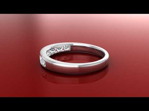 White Gold 7 stone Channel Set Wedding Anniversary Diamond Band Ring SKU RG30300