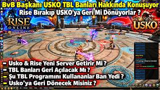 KutluBilge - BvB Başkanı USKO TBL Banları Hakkında Konuşuyor | Geri Mi Dönüyorla