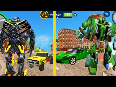 police officer rope hero green transformer robot car l rope hero vice town l rope hero zx_gamer