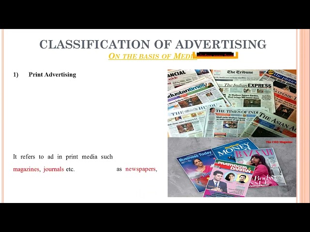 Understanding the Classification of Advertising: Geographic and Media ...