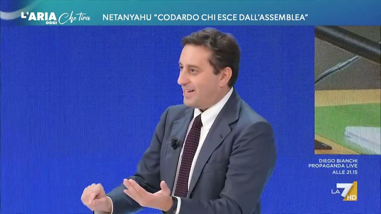 Netanyahu a ONU, il commento di Minoli: "Scena forte vedere tutte le delegazioni che sono ...