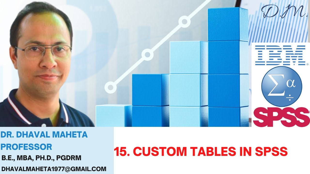 15. Custom Tables in IBM SPSS || Dr. Dhaval Maheta