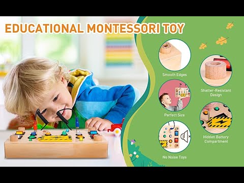 Montessori Busy Board Button Switch Toy For Toddlers