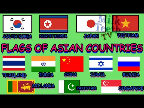 Flags of Asian Countries with Nationality, Language And Capital City Names For Smart Kids & Teachers