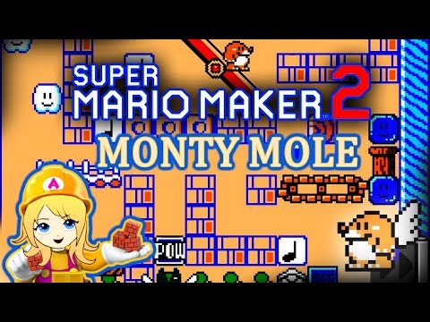 Very Creative! (can you figure it out?) Mario Maker 2 Monty Mole Go Home Course Level  | Let's Play