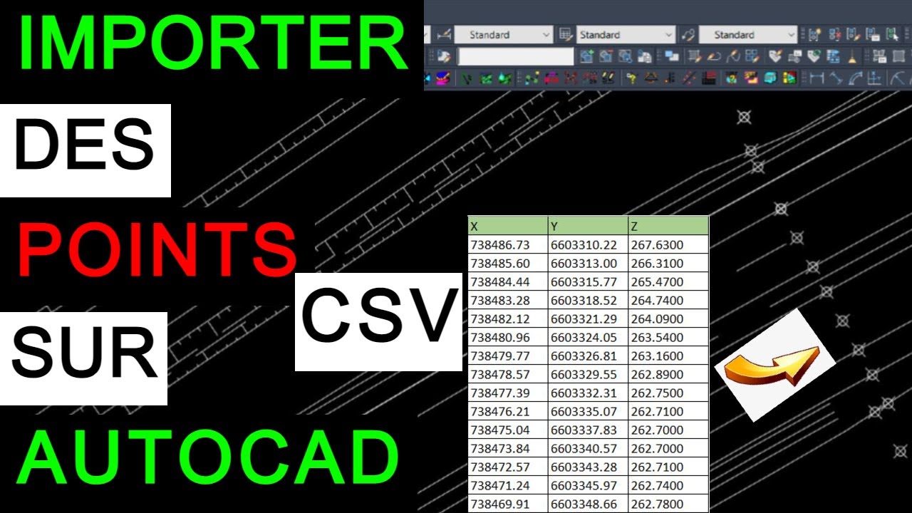 N°11: ASTUCE POUR IMPORTER DES POINTS SUR AUTOCAD