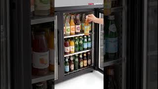 Bar- & Getränkekühltisch Premium - 1460mm - mit 2 Glastüren & RGB-LED Licht