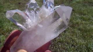 preview picture of video 'Arkansas Quartz Crystal Window Cluster'