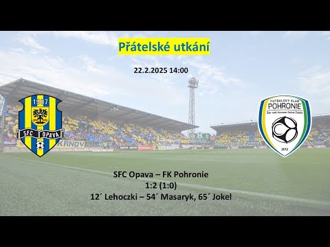SFC Opava - FK Pohronie 22.02.2025